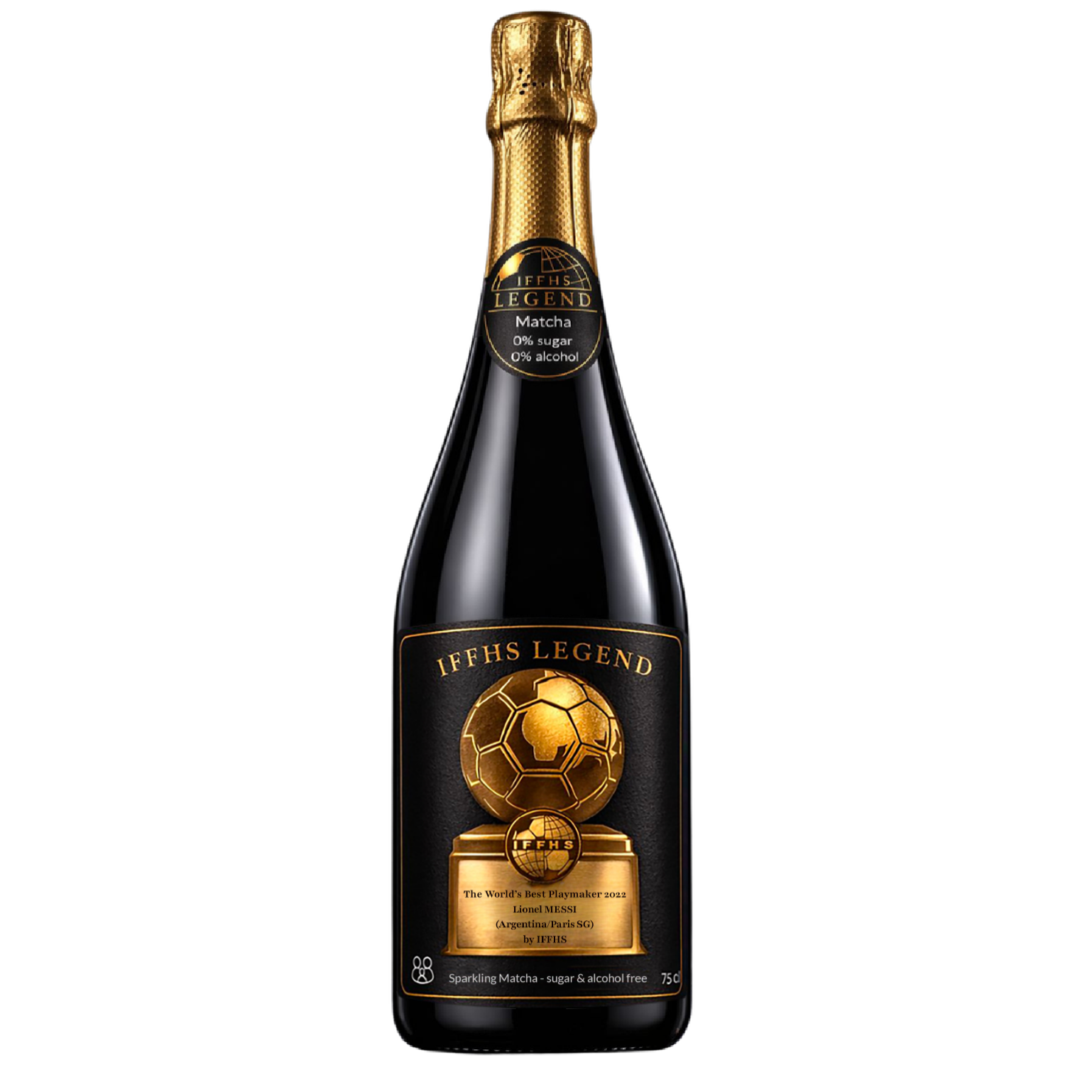 Lionel Messi – Sparkling Matcha Collector Edition 2026 IFFHS LEGEND | Boisson pétillante premium