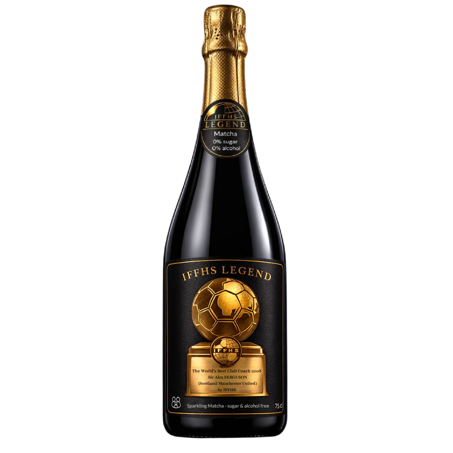 Sir Alex Ferguson – Sparkling Matcha Collector Edition 2026 IFFHS LEGEND | Boisson pétillante premium